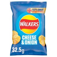 Walkers CHEESE & ONION Crisps 32.5g - Best Before: 18.10.25 